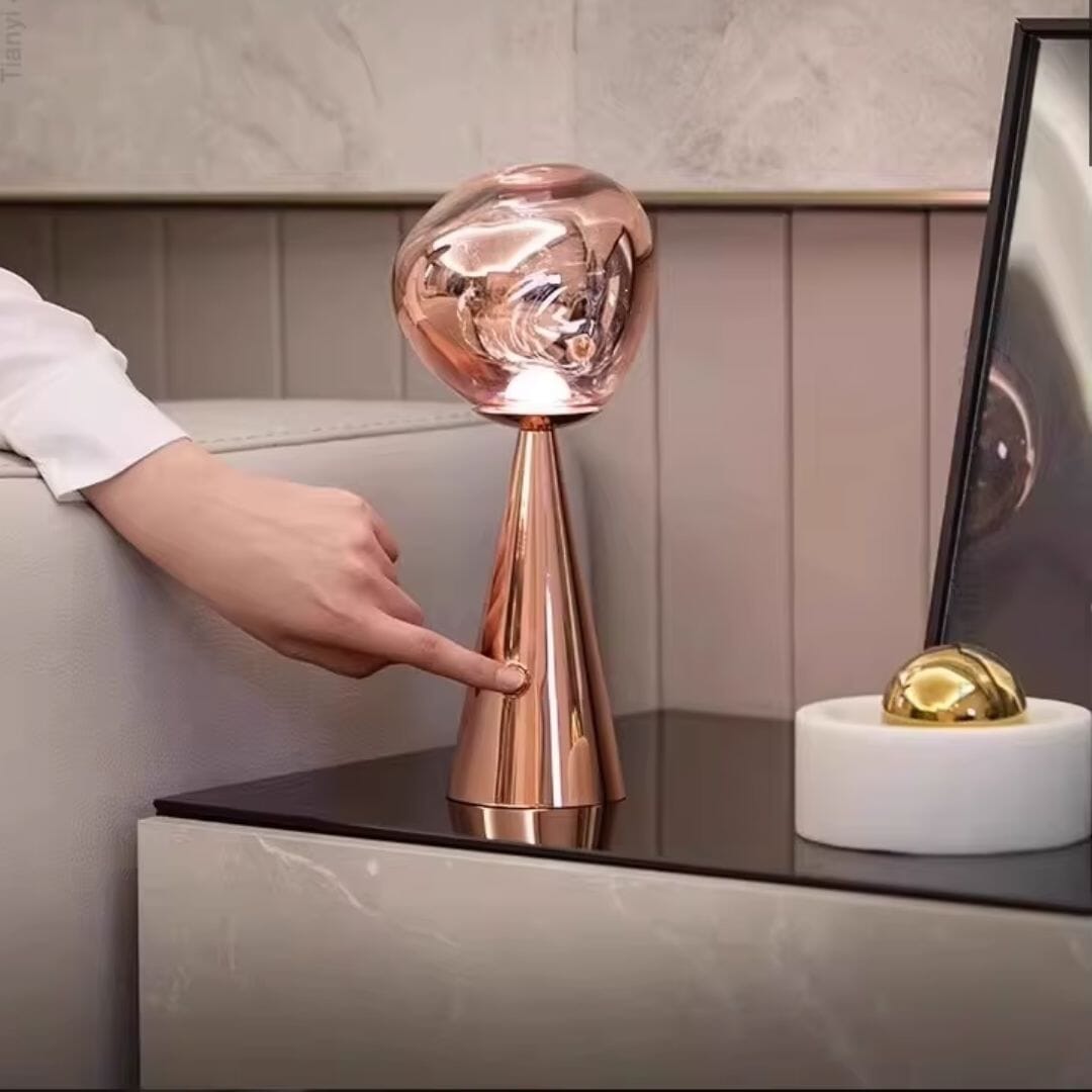 Luminária Abajur de Mesa Luxuoso Lava Macaron Conceito 