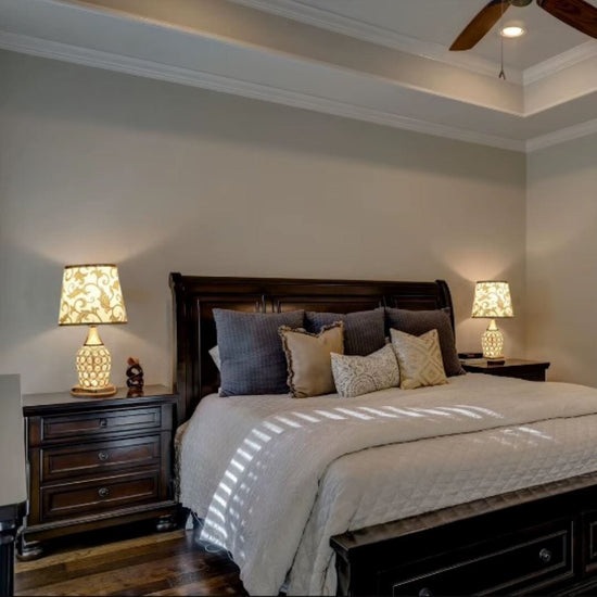 Luminária Abajur de Mesa Vintage Europeu Arabesco Abajur - 0057 Conceito 