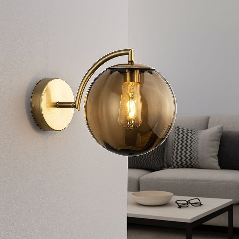 Luminária Arandela de Parede Elegance Orb Glass Arandela 0062 Conceito 