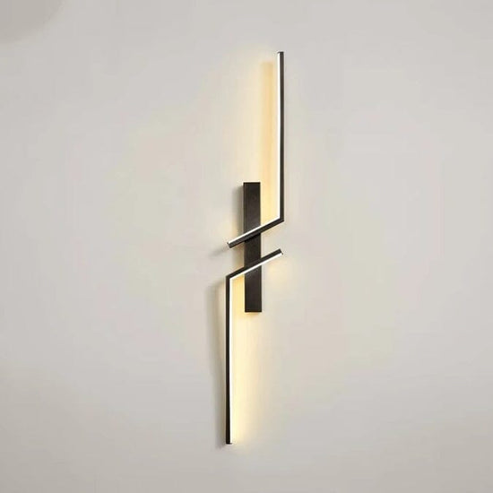 Luminária Arandela de Parede Lumina Conceito Preto Lado Direito Quente