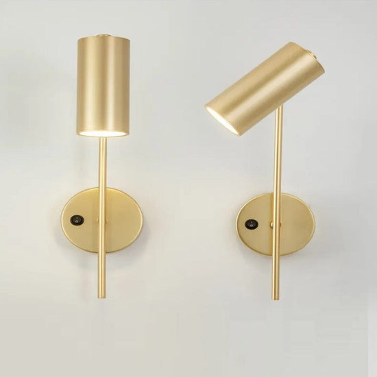 Luminária Arandela de Parede Lux Articulada 360° ### Conceito Dourado 