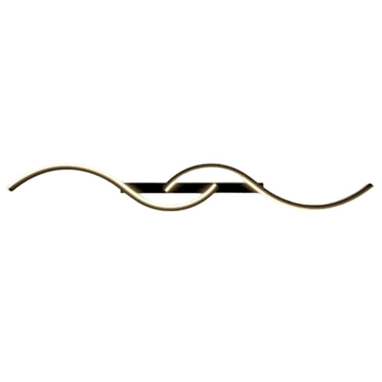 Luminária Arandela de Parede Onda Dupla Preto Arandela 0022 Conceito 