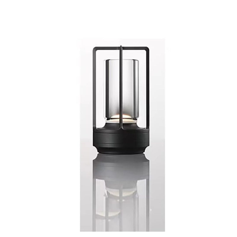 Luminária Atmosfera Crystal Touch LED Abajur - 0028 YuDome Preto 