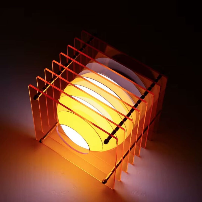 Luminária Criativa de Mesa Spectra Orbit Conceito Laranja 