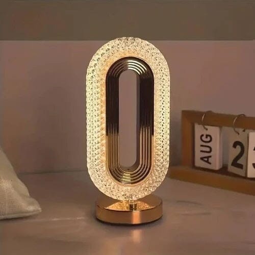 Luminária de Mesa e Abajur Luxuosa Cristal Oval Abajur - 0017 Conceito 