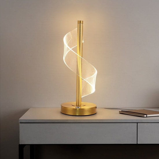 Luminária de Mesa em Espiral Acrílico luzes Conceito 