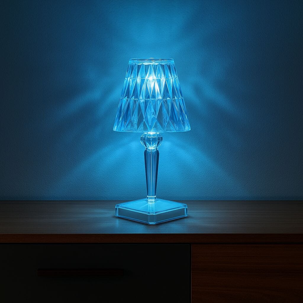Luminária Vintage Cristal Touch de Mesa em Led - 16 Cores e Controle Remoto Conceito 