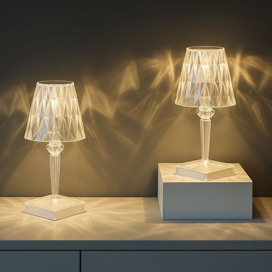 Luminária Vintage Cristal Touch de Mesa em Led - 16 Cores e Controle Remoto Conceito 