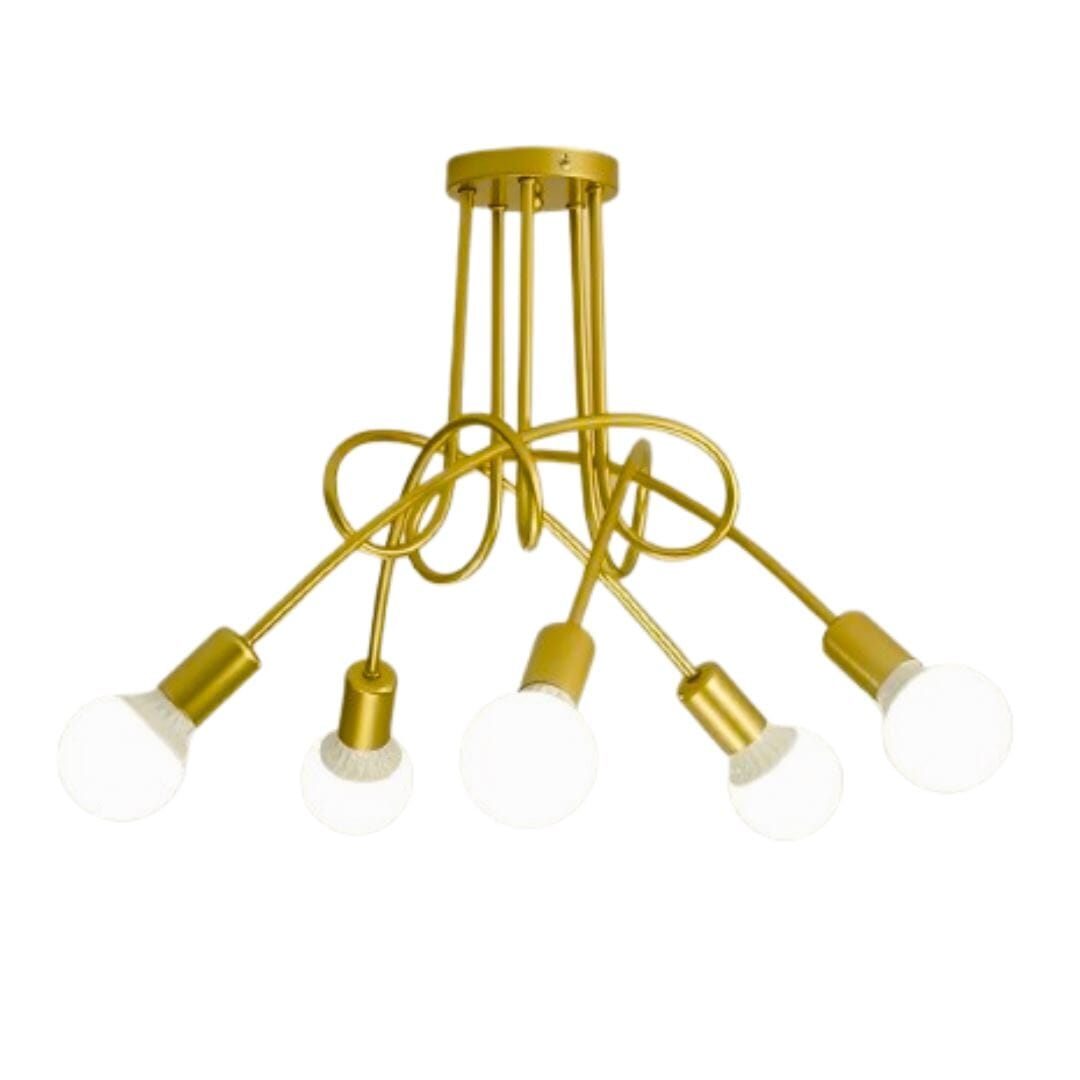Lustre Luminária de Teto Sputnik Entrelaçado (3 e 5 hastes) para Quarto Sala Lustre - 0004 Conceito 