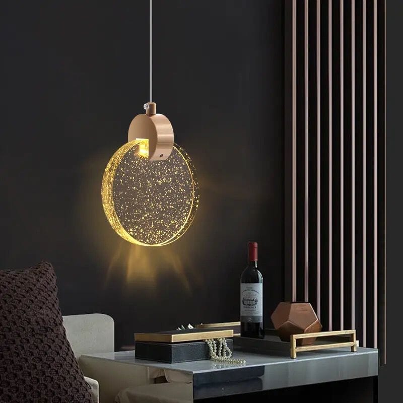 Luxury Crystal Circular LED Pendant Light