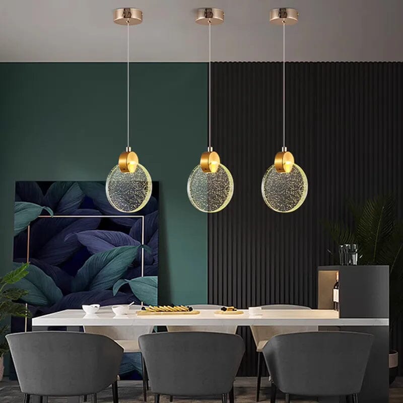 Luxury Crystal Circular LED Pendant Light