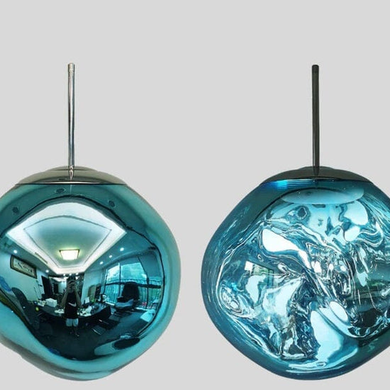 Lustre Pendente Luxuoso Lava Macaron Nórdico luzes Conceito Azul 15cm 