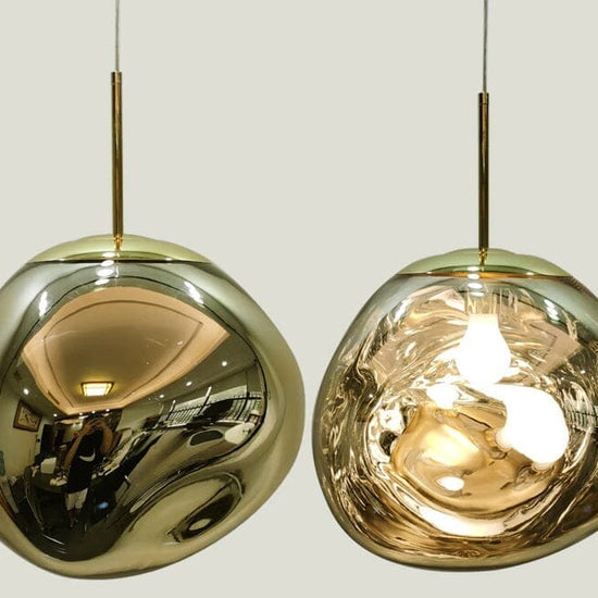 Lustre Pendente Luxuoso Lava Macaron Nórdico luzes Conceito Dourado 15cm 
