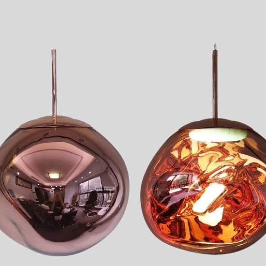 Lustre Pendente Luxuoso Lava Macaron Nórdico luzes Conceito Rose Gold 15cm 