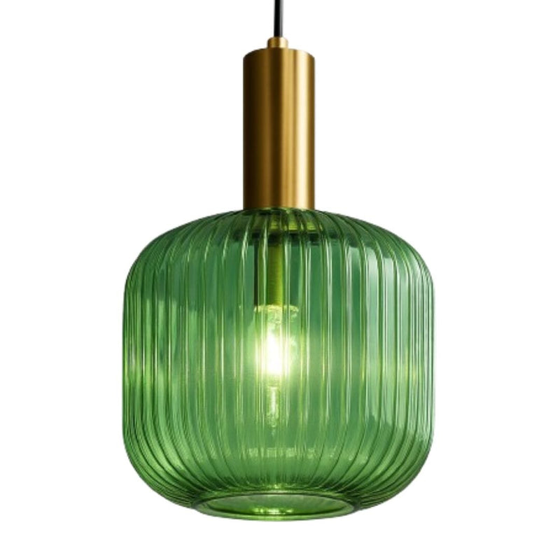 Lustre Pendente Luxuoso Retrô Glass Green Conceito 