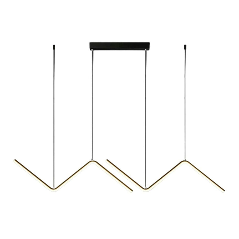 Lustre Pendente Minimalista Wave Line Led Pendente - 0025 Conceito 