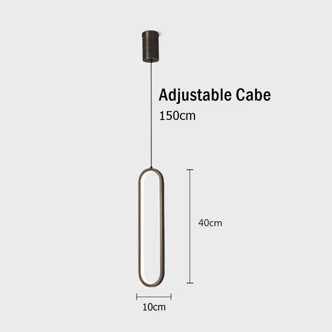 Space Line Oval LED Pendant Light