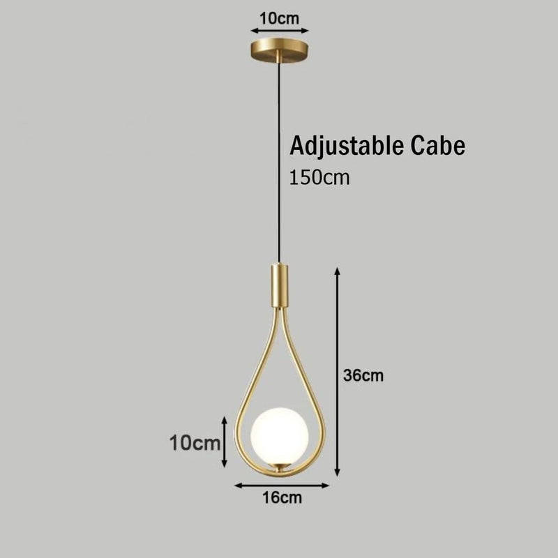 Sphere Crystal LED Pendant Light – Luxury Glass Drop Design