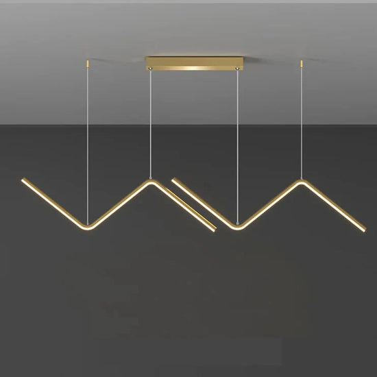 Lustre Pendente Wave Line Led luzes projeto-150 