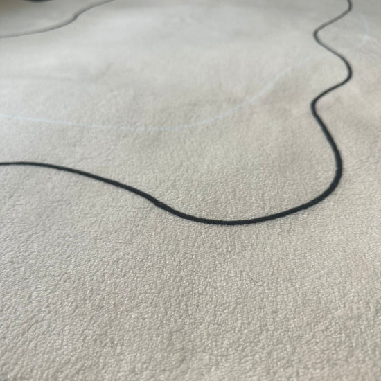 Tapete Decorativo Orgânico Abstrato Irregular Minimalista - Lux Comfort Tapete - 0006 Conceito 