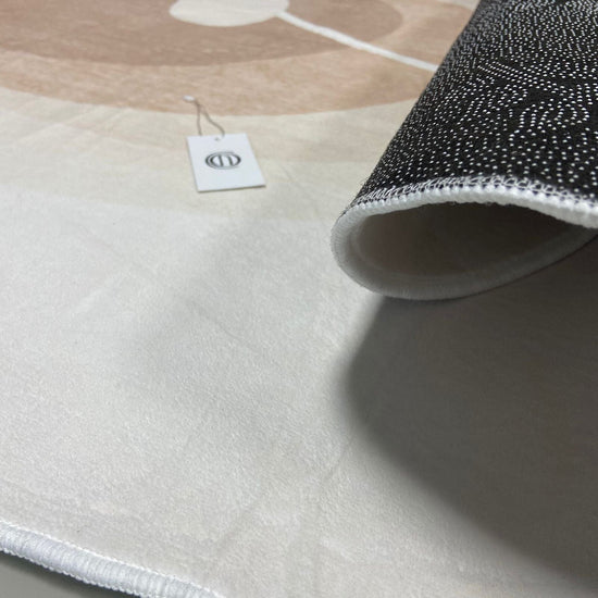 Tapete Decorativo Orgânico Abstrato Irregular para Sala - Areia Tapete - 0008 Conceito 