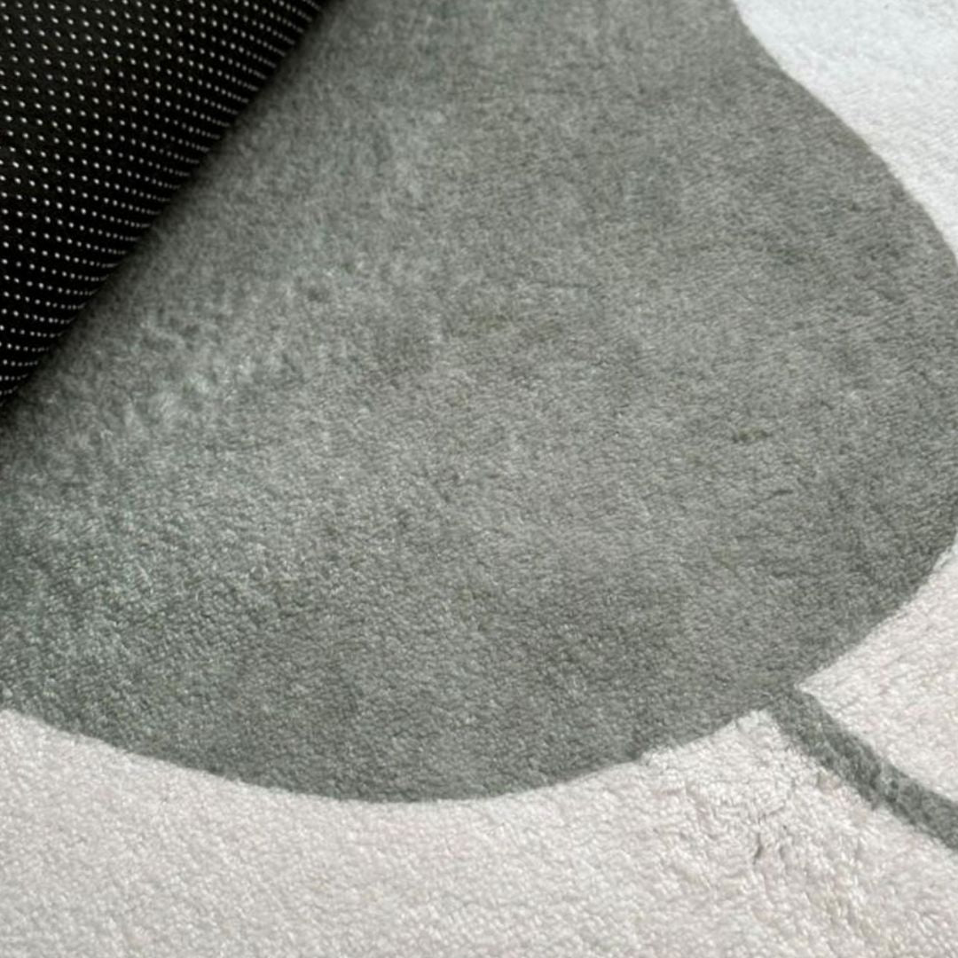 Tapete Decorativo Orgânico Abstrato Irregular para Sala - Nordic Green Tapete - 0021 Conceito 