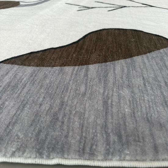 Tapete Decorativo Orgânico Abstrato Irregular para Sala - Outono Tapete - 0022 Conceito 