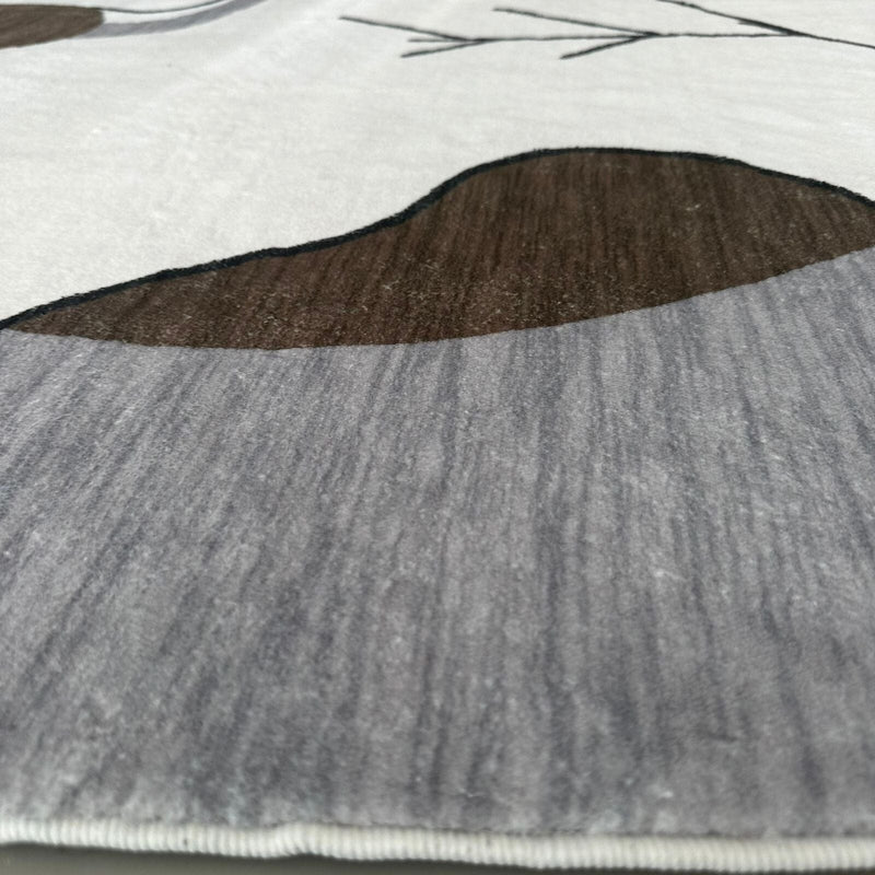 Tapete Decorativo Orgânico Abstrato Irregular para Sala - Outono Tapete - 0022 Conceito 