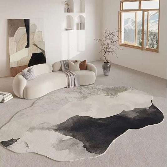 Tapete Orgânico Abstrato Irregular ArtFlow para Sala Quarto Tapete - 0033 YuDome 80x160cm 