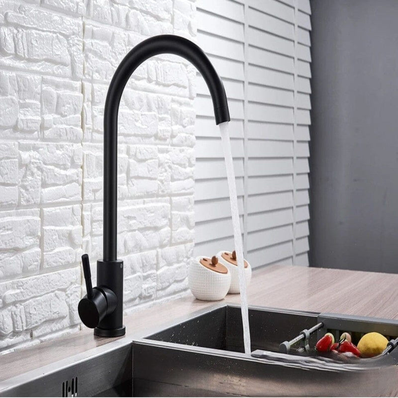 Torneira Arco Alto Giratória - Monocomando Água Quente e Fria ### Conceito Preto 