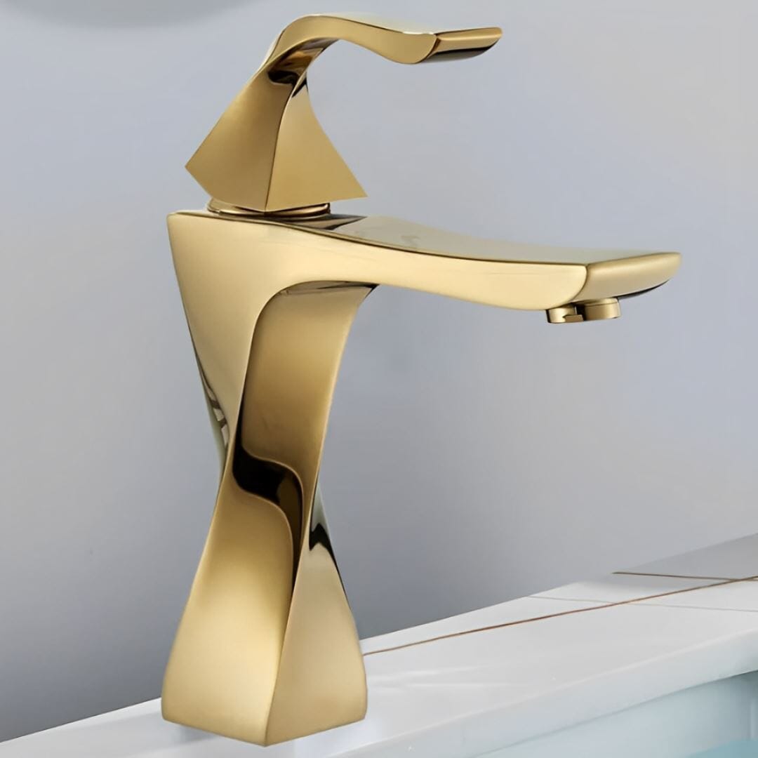 Torneira Clássica Tressed Monocomando - Água Quente e Fria ### Conceito Dourado 