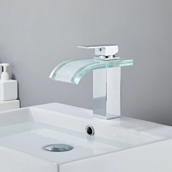 Torneira Luxuosa Riffle Glass - Monocomando para Lavabo Conceito 