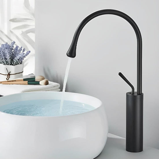 Torneira Minimalista Moderna Soft Room TorneiraLavabo - 0018 YuDome Preto 